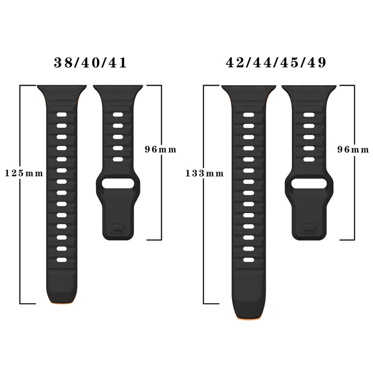 Wave Texture Reverse Buckle Silicone Watch Band, For Apple Watch Series 8 41mm, For Apple Watch Series 8 45mm, For Apple Watch SE 2022 40mm, For Apple Watch SE 2022 44mm