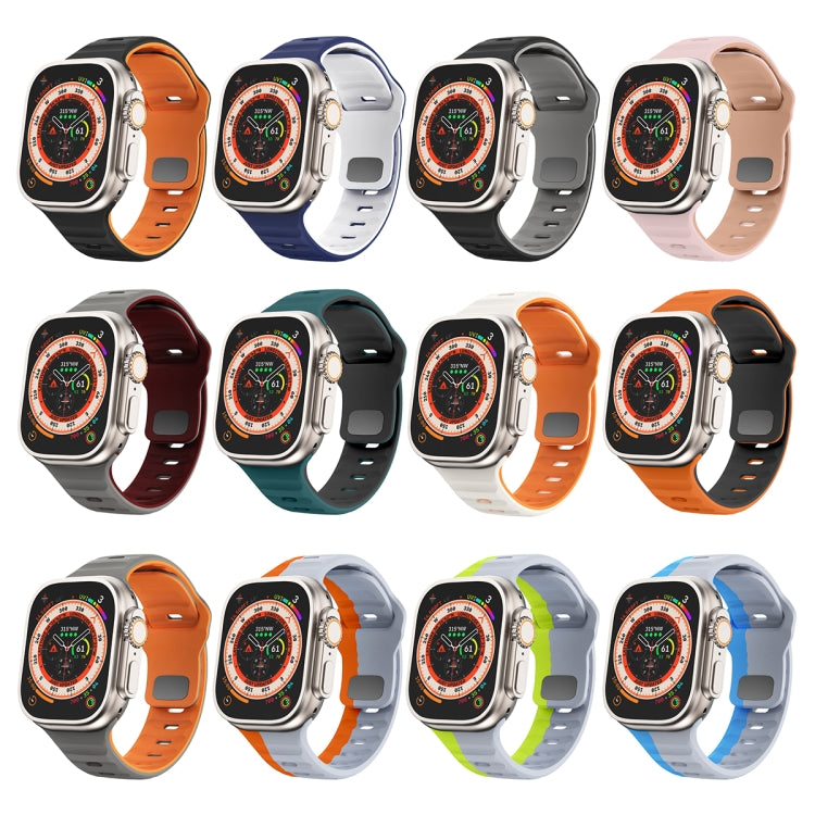 Wave Texture Reverse Buckle Silicone Watch Band, For Apple Watch Series 6 40mm, For Apple Watch Series 6 44mm, For Apple Watch Series 5 44mm, For Apple Watch Series 5 40mm