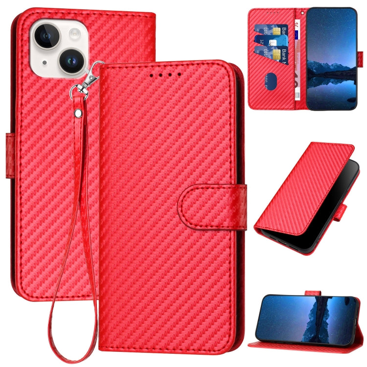 غطاء هاتف من الجلد مع إبزيم من ألياف الكربون وحبل معلق، لهواتف iPhone 13 Pro Max، iPhone 13 Pro، iPhone 13، iPhone 13 mini، iPhone 12 / 12 Pro، iPhone 12 Pro Max
