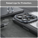 غطاء هاتف شفاف بنسيج ألياف الكربون MagSafe، لهاتف iPhone 11 Pro