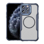 Carbon Fiber Texture MagSafe Translucent Phone Case, For iPhone 11 Pro