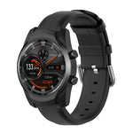 22mm Leather Strap with Round Tail Buckle, For Ticwatch Pro 2020, For Huawei Watch GT2E, For Samsung Galaxy Watch 3 45mm