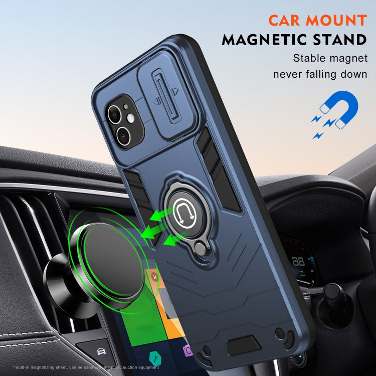 حافظة هاتف مع حامل حلقة Camshield، لهاتف iPhone 11