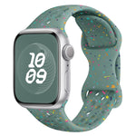 Hole Style Butterfly Buckle Camouflage Silicone Watch Band, For Apple Watch Series 7 41mm, For Apple Watch Series 7 45mm, For Apple Watch SE 40mm, For Apple Watch SE 44mm