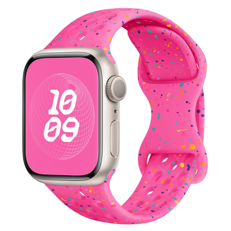 Hole Style Butterfly Buckle Camouflage Silicone Watch Band, For Apple Watch Series 6 40mm, For Apple Watch Series 6 44mm, For Apple Watch Series 5 44mm, For Apple Watch Series 5 40mm