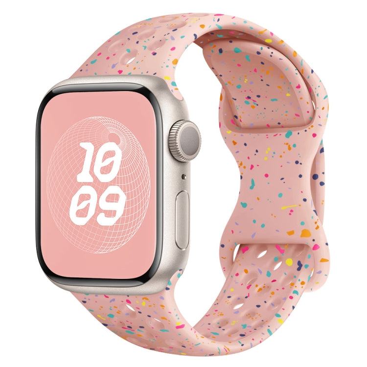 Hole Style Butterfly Buckle Camouflage Silicone Watch Band, For Apple Watch Series 4 44mm, For Apple Watch Series 4 40mm, For Apple Watch Series 3 38mm, For Apple Watch Series 3 42mm