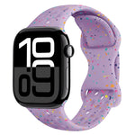Hole Style Butterfly Buckle Camouflage Silicone Watch Band, For Apple Watch Series 10 46mm, For Apple Watch Series 10 42mm, For Apple Watch SE 2023 44mm, For Apple Watch SE 2023 40mm