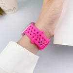 Hole Style Butterfly Buckle Camouflage Silicone Watch Band, For Apple Watch Series 7 41mm, For Apple Watch Series 7 45mm, For Apple Watch SE 40mm, For Apple Watch SE 44mm