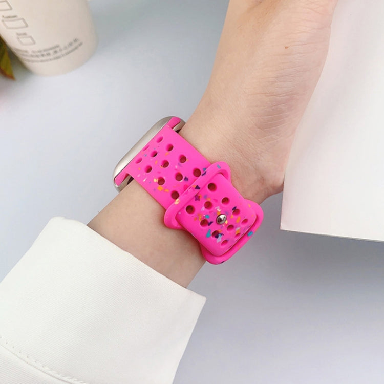 Hole Style Butterfly Buckle Camouflage Silicone Watch Band, For Apple Watch Ultra 2 49mm, For Apple Watch Series 9 45mm, For Apple Watch Series 9 41mm, For Apple Watch Ultra 49mm