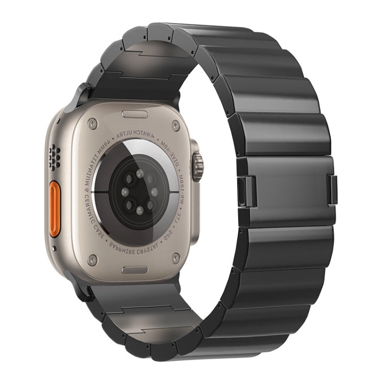 One-Bead Magnetic Buckle Titanium Metal Watch Band, For Apple Watch Series 10 46mm, For Apple Watch Series 10 42mm, For Apple Watch SE 2023 44mm, For Apple Watch SE 2023 40mm, For Apple Watch Ultra 2 49mm, For Apple Watch Series 9 45mm                 ...