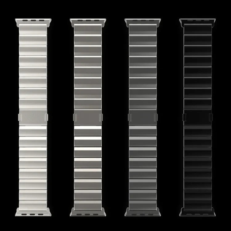 One-Bead Magnetic Buckle Titanium Metal Watch Band, For Apple Watch Series 10 46mm, For Apple Watch Series 10 42mm, For Apple Watch SE 2023 44mm, For Apple Watch SE 2023 40mm, For Apple Watch Ultra 2 49mm, For Apple Watch Series 9 45mm                 ...