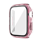 2 in 1 PC Hybrid Tempered Glass Protector Case, For Apple Watch Series 6 / 5 / 4 / SE 44mm, For Apple Watch Series 6 / 5 / 4 / SE 40mm, For Apple Watch Series 9 / 8 / 7 45mm, For Apple Watch Series 9 / 8 / 7 41mm