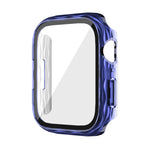 2 in 1 PC Hybrid Tempered Glass Protector Case, For Apple Watch Series 6 / 5 / 4 / SE 44mm, For Apple Watch Series 6 / 5 / 4 / SE 40mm, For Apple Watch Series 9 / 8 / 7 45mm, For Apple Watch Series 9 / 8 / 7 41mm