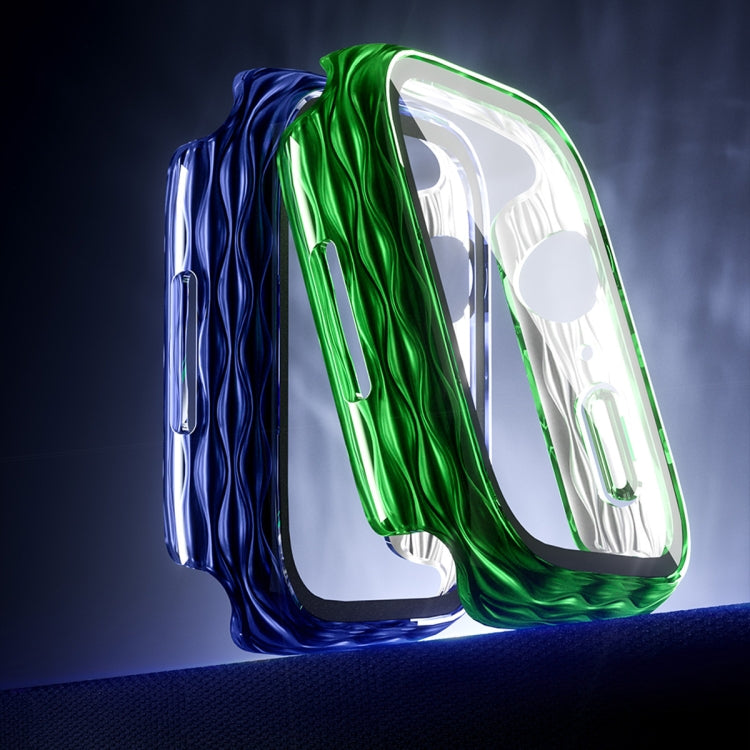 2 in 1 PC Hybrid Tempered Glass Protector Case, For Apple Watch Series 6 / 5 / 4 / SE 44mm, For Apple Watch Series 6 / 5 / 4 / SE 40mm, For Apple Watch Series 9 / 8 / 7 45mm, For Apple Watch Series 9 / 8 / 7 41mm