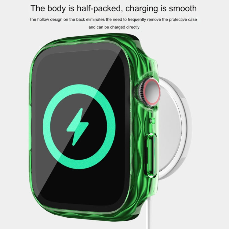 2 in 1 PC Hybrid Tempered Glass Protector Case, For Apple Watch Series 6 / 5 / 4 / SE 44mm, For Apple Watch Series 6 / 5 / 4 / SE 40mm, For Apple Watch Series 9 / 8 / 7 45mm, For Apple Watch Series 9 / 8 / 7 41mm