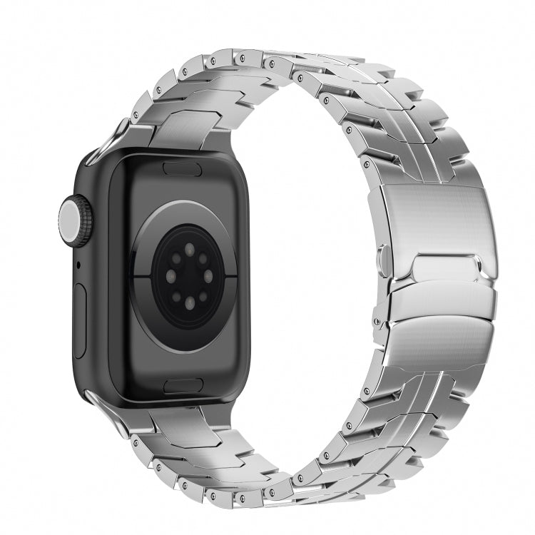 Double Lock Buckle Turtle Titanium Steel Watch Band, For Apple Watch SE 2023 44mm, For Apple Watch SE 2023 40mm, For Apple Watch Ultra 2 49mm, For Apple Watch Series 9 45mm, For Apple Watch Series 9 41mm, For Apple Watch Ultra 49mm                     ...