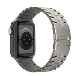 Double Lock Buckle Turtle Titanium Steel Watch Band, For Apple Watch 42mm, For Apple Watch 38mm