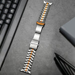 Double Lock Buckle Turtle Titanium Steel Watch Band, For Apple Watch 42mm, For Apple Watch 38mm