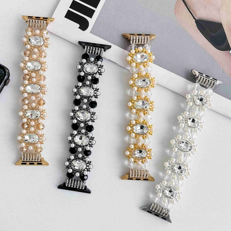 Beaded Pearl Gemstone Bracelet Watch Band, For Apple Watch 42mm, For Apple Watch 38mm