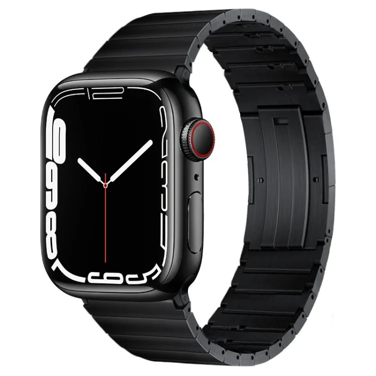 PG65 Single Bead Bamboo Joint Spring Bars Titanium Metal Watch Band, For Apple Watch Series 6 40mm, For Apple Watch Series 6 44mm, For Apple Watch Series 5 44mm, For Apple Watch Series 5 40mm, For Apple Watch Series 4 44mm, For Apple Watch Series 4 40m...