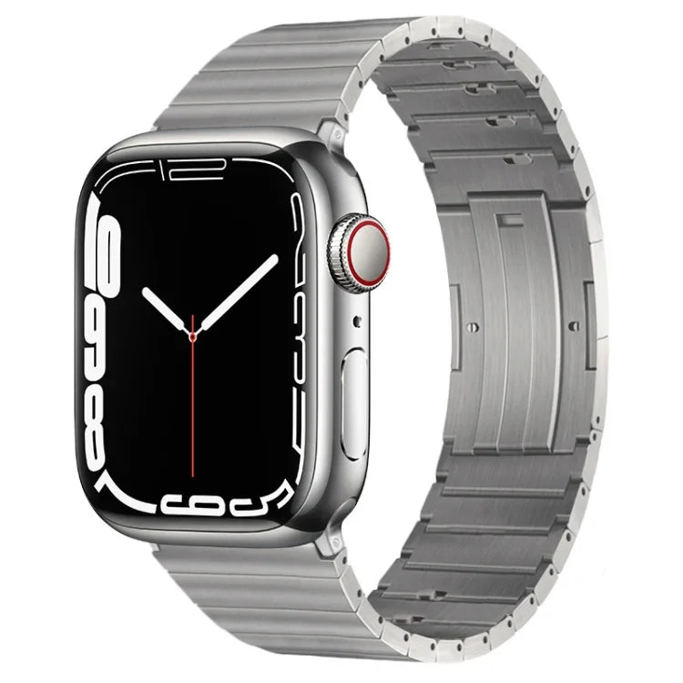 PG65 Single Bead Bamboo Joint Spring Bars Titanium Metal Watch Band, For Apple Watch Series 6 40mm, For Apple Watch Series 6 44mm, For Apple Watch Series 5 44mm, For Apple Watch Series 5 40mm, For Apple Watch Series 4 44mm, For Apple Watch Series 4 40m...