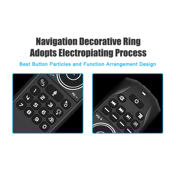 G7V Pro 2.4GHz Fly Air Mouse LED Backlight Wireless Keyboard Remote Control with Gyroscope for Android TV Box / PC, Support Intelligent Voice