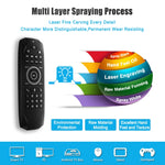 G7V Pro 2.4GHz Fly Air Mouse LED Backlight Wireless Keyboard Remote Control with Gyroscope for Android TV Box / PC, Support Intelligent Voice