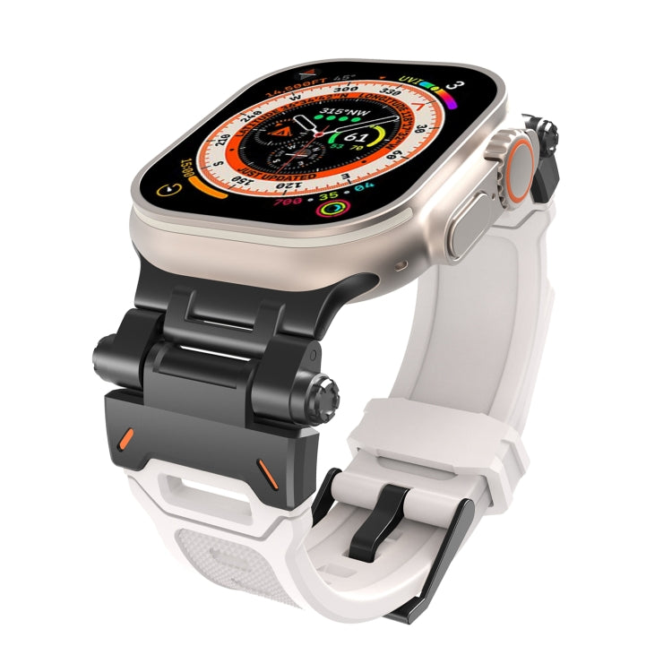 Stainless Steel Connector TPU Watch Band, For Apple Watch Series 9 45mm, For Apple Watch Ultra 49mm