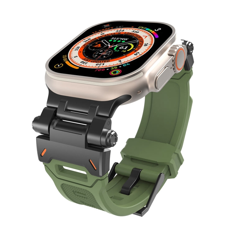 Stainless Steel Connector TPU Watch Band, For Apple Watch Series 8 45mm, For Apple Watch SE 2022 44mm