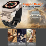 Stainless Steel Connector TPU Watch Band, For Apple Watch Series 7 45mm, For Apple Watch SE 44mm