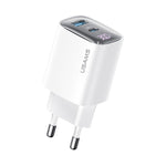 شاحن USAMS CC229 بقوة 30 واط بمنفذي USB + USB-C / Type-C مع شاشة رقمية GaN، المواصفات: قابس الاتحاد الأوروبي، CC229