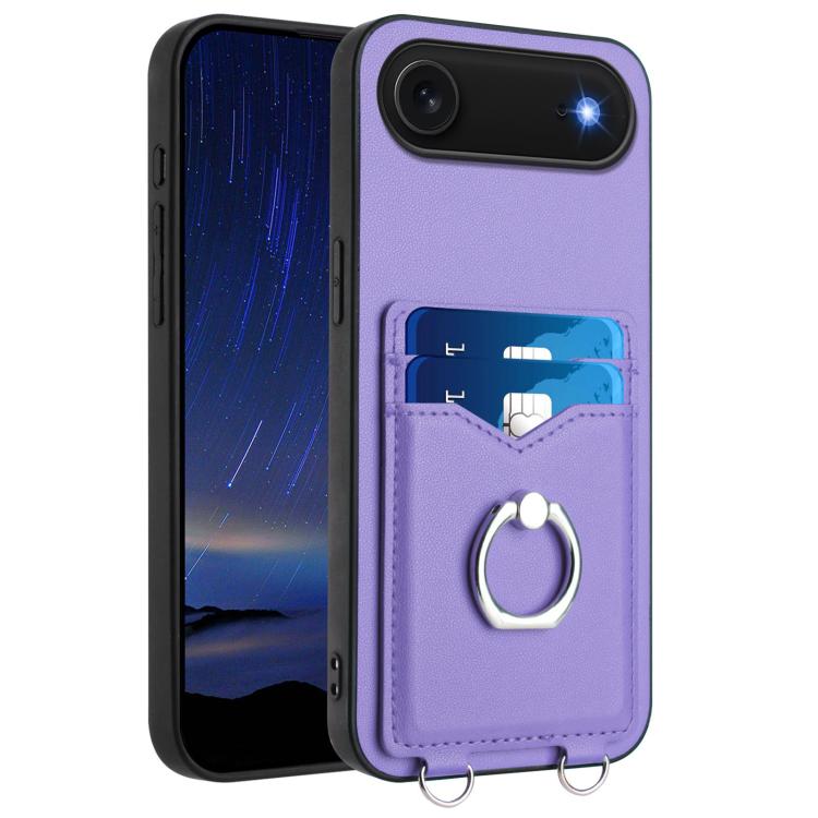 R20 Ring Card Holder Phone Case, For iPhone 17 Pro Max, For iPhone 17 Pro, For iPhone 17, For iPhone Air, For iPhone 15 Pro Max, For iPhone 15 Pro, For iPhone 15 Plus, For iPhone 15