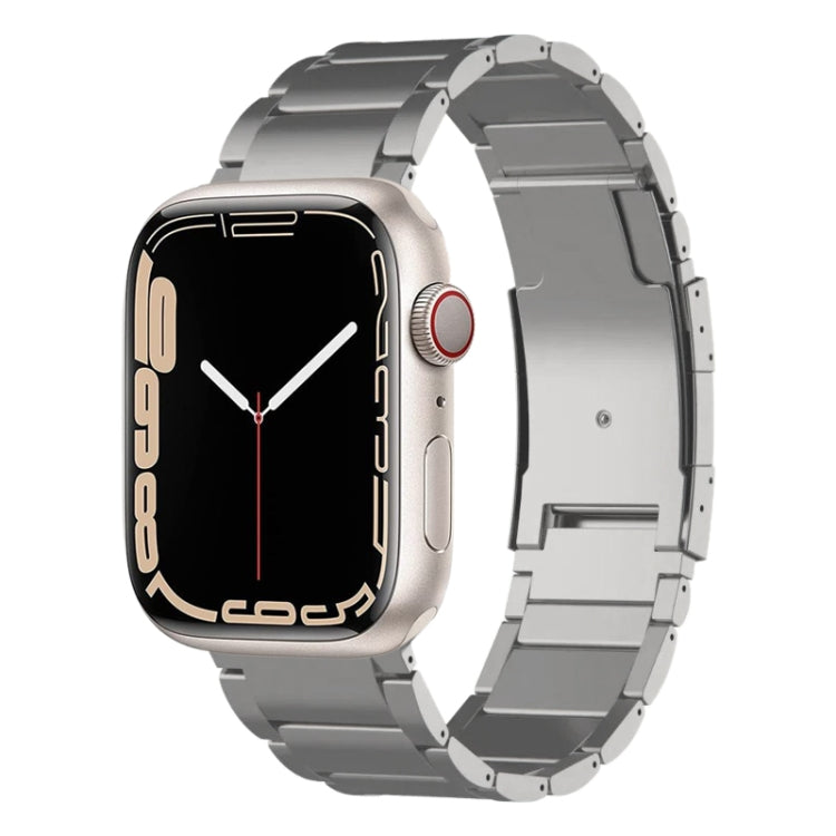 Titanium Metal Watch Band, For Apple Watch Series 7 41mm, For Apple Watch Series 7 45mm, For Apple Watch SE 40mm, For Apple Watch SE 44mm, For Apple Watch Series 6 40mm, For Apple Watch Series 6 44mm, For Apple Watch Series 5 44mm                      ...