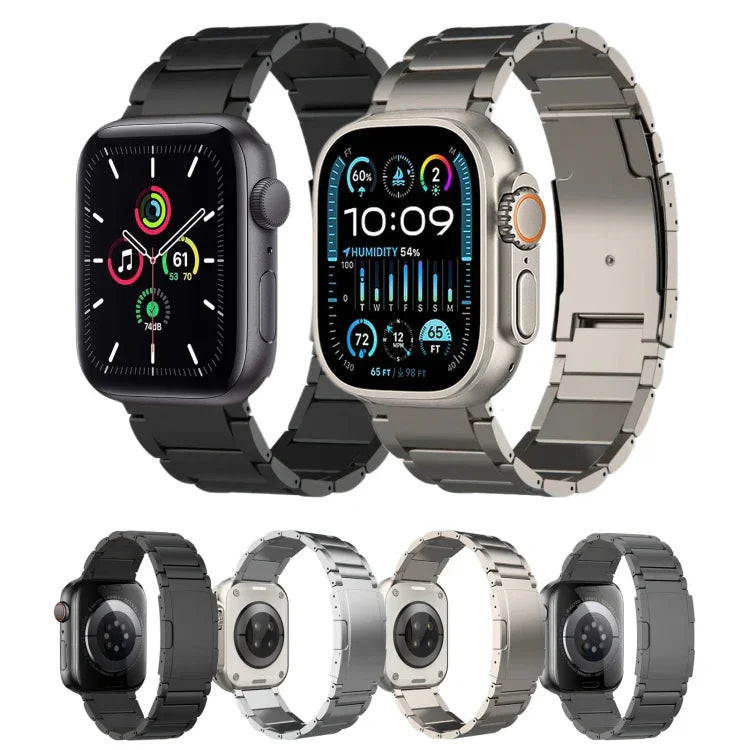 Titanium Metal Watch Band, For Apple Watch Series 10 46mm, For Apple Watch Series 10 42mm, For Apple Watch SE 2023 44mm, For Apple Watch SE 2023 40mm, For Apple Watch Ultra 2 49mm, For Apple Watch Series 9 45mm, For Apple Watch Series 9 41mm           ...