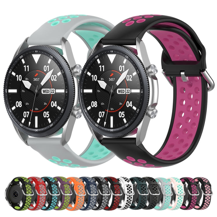 Silicone Sports Two-tone Strap, Size: Free Size 20mm, For Galaxy Watch 3 41mm