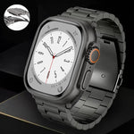 3-Bead Flat Buckle Titanium Alloy Watch Band, For Apple Watch Series 5 44mm, For Apple Watch Series 5 40mm, For Apple Watch Series 4 44mm, For Apple Watch Series 4 40mm, For Apple Watch Series 3 38mm, For Apple Watch Series 3 42mm