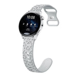 Concave Leopard Print Butterfly 8-shaped Buckle Silicone Watch Band, 20mm, 22mm