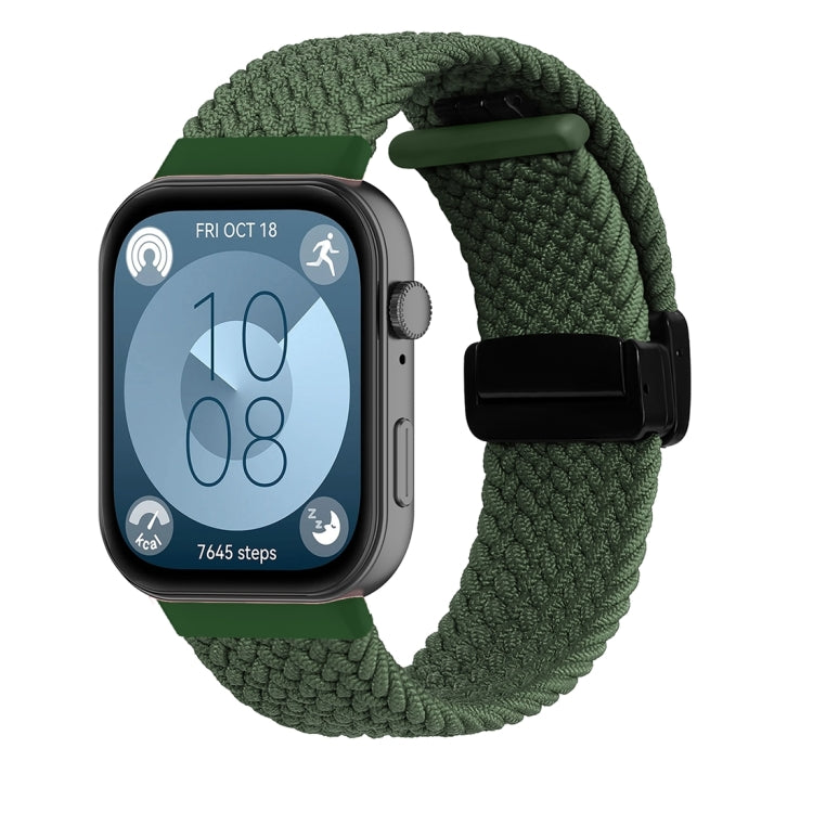 Magnetic Folding Buckle Braided Watch Band, For Huawei Watch Fit3