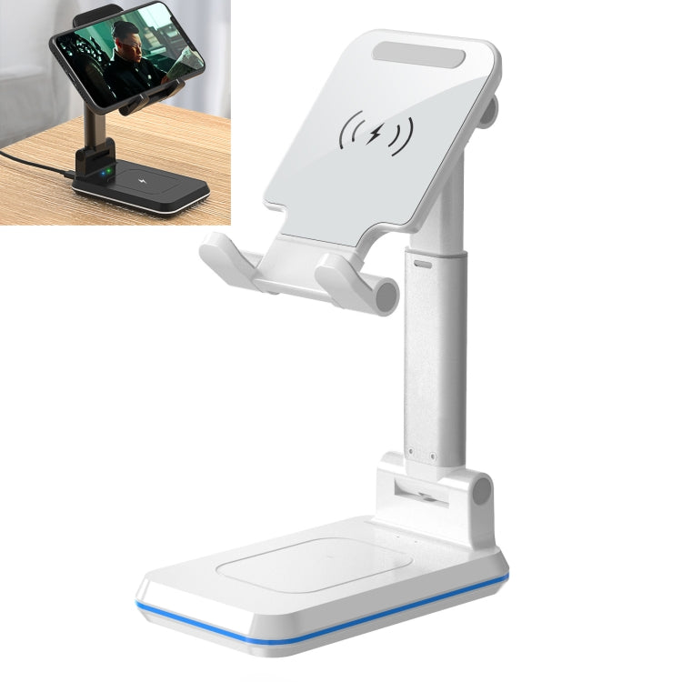 T6 2 in 1 Portable Folding Stand Wireless Charging, Single Charge, Double Charge