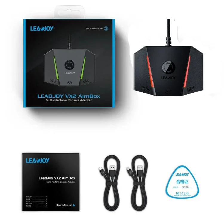 محول لوحة مفاتيح وفأرة لجهاز ألعاب GameSir LeadJoy VX2 AimBox لأجهزة Xbox / PS4