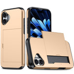 غطاء هاتف مضاد للصدمات مع فتحة بطاقة، لهاتف iPhone 16