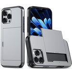 Shockproof Armor Phone Case with Card Slot, For iPhone 16 Pro Max, For iPhone 16 Pro, For iPhone 16 Plus, For iPhone 16