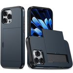 Shockproof Armor Phone Case with Card Slot, For iPhone 16 Pro Max, For iPhone 16 Pro, For iPhone 16 Plus, For iPhone 16