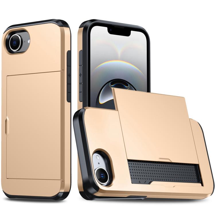 Shockproof Armor Phone Case with Card Slot, For iPhone 17e / 16e, For iPhone 17 Pro Max, For iPhone 17 Pro, For iPhone 17
