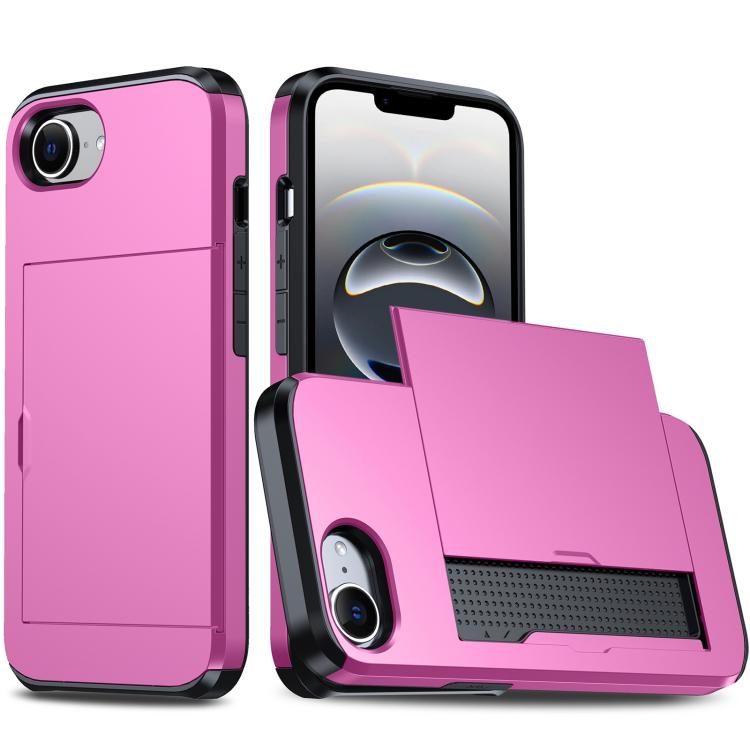 Shockproof Armor Phone Case with Card Slot, For iPhone 17e / 16e, For iPhone 17 Pro Max, For iPhone 17 Pro, For iPhone 17