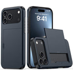Shockproof Armor Phone Case with Card Slot, For iPhone 17e / 16e, For iPhone 17 Pro Max, For iPhone 17 Pro, For iPhone 17