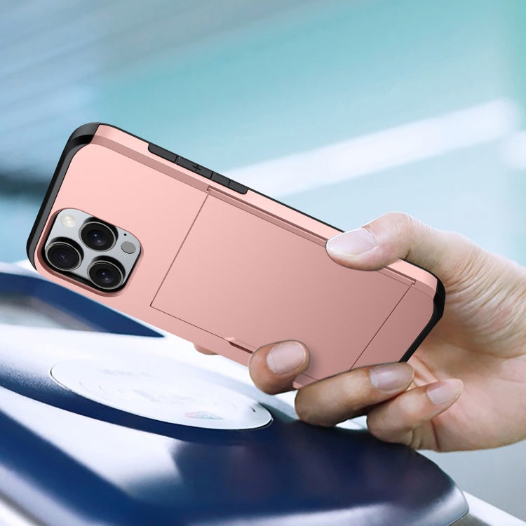 غطاء هاتف مضاد للصدمات مع فتحة بطاقة، لهاتف iPhone 16