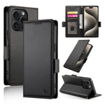 Side Buckle Magnetic Frosted Leather Phone Case, For iPhone 16 Pro, For iPhone 16 Plus, For iPhone 16, For iPhone 15 Pro Max, For iPhone 15 Pro, For iPhone 15 Plus
