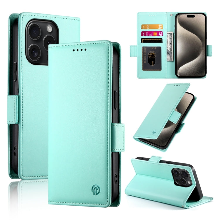 Side Buckle Magnetic Frosted Leather Phone Case, For iPhone 16 Pro, For iPhone 16 Plus, For iPhone 16, For iPhone 15 Pro Max, For iPhone 15 Pro, For iPhone 15 Plus