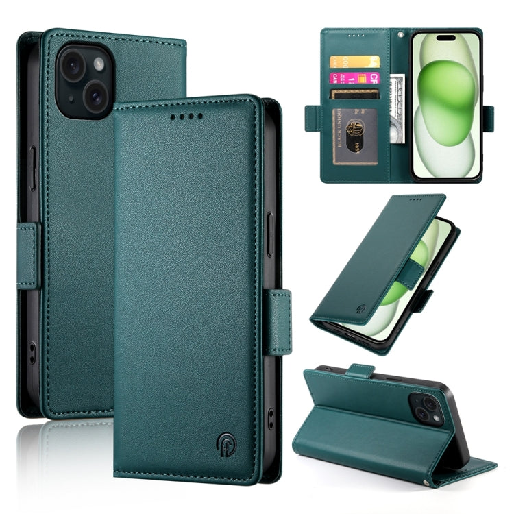 Side Buckle Magnetic Frosted Leather Phone Case, For iPhone 16 Pro, For iPhone 16 Plus, For iPhone 16, For iPhone 15 Pro Max, For iPhone 15 Pro, For iPhone 15 Plus